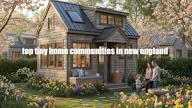A tiny home surrounded by garden landscaping